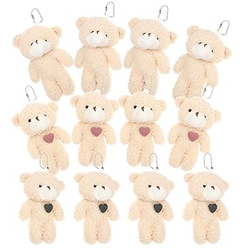 【中古】【未当て嵌める】Toyvian 12個仕掛ける ぬいぐるみ熊 手がかりチェーン店 シャンデリヤ 御徒面子引きつける 約4.3in ソフトプラッシュ かざり付ける用 差し上げ物に至適