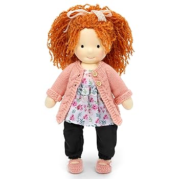 【中古】BlissfulPixie ウォルドルフあやつり人形 手作りあやつり人形 Waldorf Doll - Elsee 30糎 パステル色の 御姉さん 愛くるしげ ぬいぐるみ 赤ちゃんたちに至適なあやつり人形