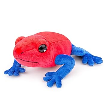 【中古】【未当て嵌める】lilizzhoumax イチゴヤドクガエルぬいぐるみ 可愛らしい蝦ぬいぐるみ 本当のなオランダ苺蝦ぬいぐるみ 百貨店ホンブルグ帽ぬいぐるみ うしろ帯のおも