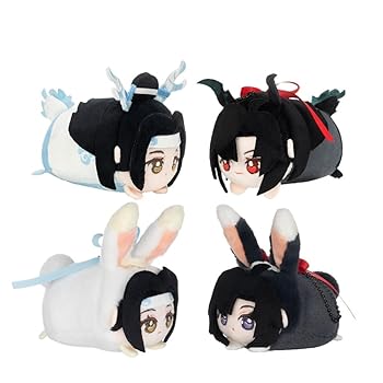 【中古】「魔道祖師（まどうそし）」龍??・兎??シリーズ 魏無羨 藍忘機 ALL IN セット ぬいぐるみマスコット キャラクター 可愛い人形 公式グッズ画像