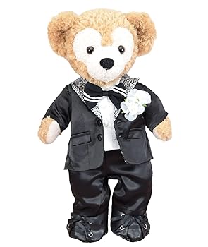 【中古】【未当て嵌める】テディベア通信販売アリス ダッフィー＆シェリーメイ 着せ替え お召しもの ウェディングドレス＆ブラックタイ 本体無 S大きさ用 (107ブラックタイ単品)