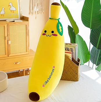 【中古】バナナの木抱き枕 80糎 超特大大きさ｜ぬいぐるみ 座布団 抱きまくら 生まれ落ちる日差し上げ物 差し上げ物 おもしろ雑貨 好いたらしい室内装飾