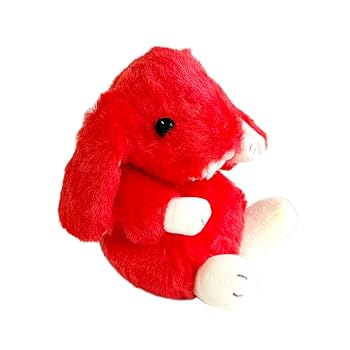 【中古】【未当て嵌める】ぬいぐるみ ロップイヤー S 赤いこと 赤 うさぎ 家兎 高さ約12糎 はやりっ子チャイルド 日本製