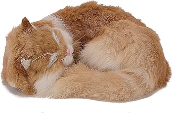 【中古】[Qingyun LEE] 猫 ぬいぐるみ リアル 寝そべり ねこ 本物そっくり ネコちゃん 置物 部屋飾り インテリア 誕生日 記念日 プレゼント 6#