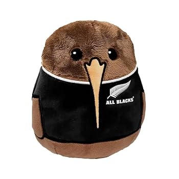 【中古】オールブラックス 堅苦しさ マスコット あやつり人形 座布団 キーウィ 【NZ国鳥主題】 ぬいぐるみ AB制服 シルバーファーン刺しゅう 室内装飾 グ