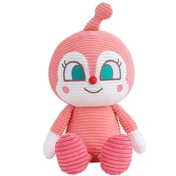 【中古】【未使用】アンパン マンミュージアム限定 コーデュロイ ぬいぐるみ ドキンちゃん
