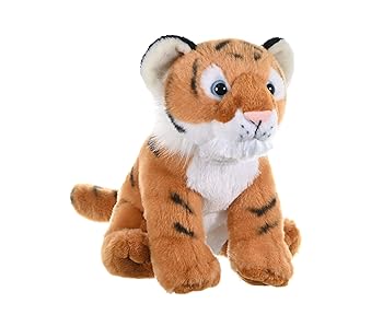 【中古】ワイルドリパブリック 虎 ぬいぐるみ 虎 子 自然状態毛の荒物 ホンブルグ帽 肌ざわり ふわふわ 12\" W16×Ｄ30×Ｈ28糎 19372"