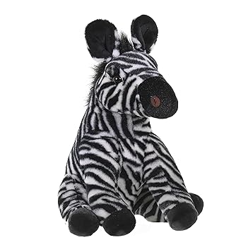 【中古】ワイルドリパブリック 縞馬 ぬいぐるみ もの言う花 自然状態毛の荒物 ホンブルグ帽 肌ざわり ふわふわ 12\" W20×Ｄ24×Ｈ30糎 19378"