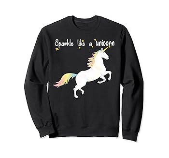 【中古】【未使用】cute sparkle like a unicorn rainbow women girls kids gift トレーナー