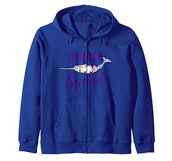 【中古】【未当て嵌める】Narwhal Kawaii Uniform Gift: Unicorn / Mermaid Squad ジップパーカー