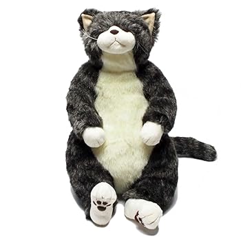 【中古】【未使用】Cuddly(カドリー) 猫のぬいぐるみ スマイル 勘太 サバトラ ミックス柄
