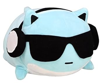 【中古】ブルーハムハム ねそべりBIGぬいぐるみ 黒眼鏡 単品