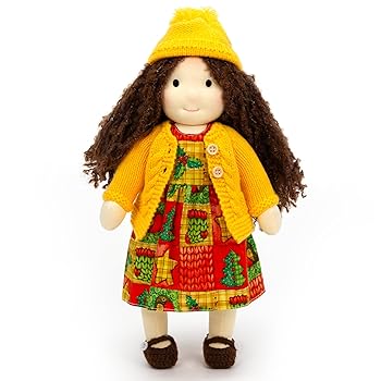 【中古】【未使用】BlissfulPixie ウォルドルフ人形 Waldorf Doll 手作り人形 - Ariana 30cm 柔らかい 女の子 かわいい ぬいぐるみ 子供たちに最適な人形