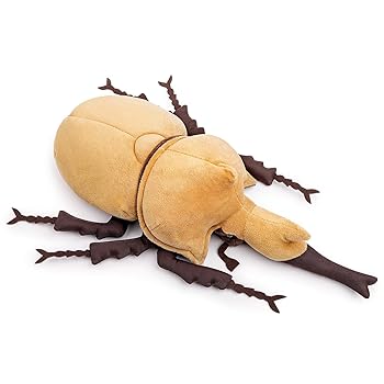 【中古】lilizzhoumax 模擬羊毛の象のぬいぐるみ、リアルなカブトムシのぬいぐるみ、柔らかいぬいぐるみ、女の子のおもちゃ、子供へのギフト、長さ 25 cm