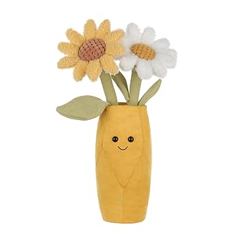 【中古】【未使用】Apricot Lamb デイジー花瓶ぬいぐるみ、男の子にも女の子にも適していますのための柔らかくてかわいい、ふわふわデイジー花瓶 35cm|AJIMURA-SHOP