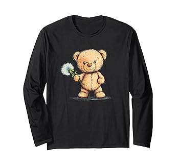 【中古】素晴らしいテディベアとタンポポで穏やかな午後を。 長袖Tシャツ