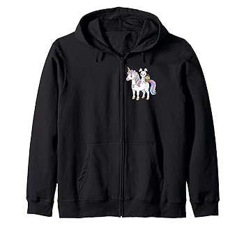 【中古】【未使用】かわいいイースターバニー 愛らしいユニコーン ハッピーイースターエッグハントデー ジップパーカー