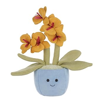【中古】【未当て嵌める】Apricot Lamb 黄味がかったの鉢植えの蝶蘭ぬいぐるみ、御坊っちゃんにもうしろ帯にも適していますの利益の軽くて可愛らしい、ふわふわ黄味がかったの鉢植えの蝶蘭 28糎