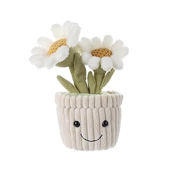【中古】【未当て嵌める】Apricot Lamb 鉢植えのデイジーぬいぐるみ、御坊っちゃんにもうしろ帯にも適していますの利益の軽くて可愛らしい、ふわふわ鉢植えのデイジー 25糎