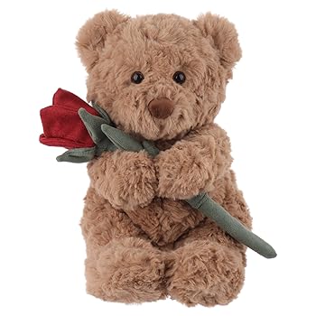 【中古】Apricot Lamb 薔薇の珈琲ベアぬいぐるみ、御坊っちゃんにもうしろ帯にも適していますの利益の軽くて可愛らしい、ふわふわ薔薇の珈琲ベア 20糎