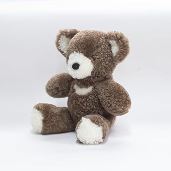 【中古】frolic 羊肉ぬいぐるみ くま「ぐっど」 M大きさ クロクマ エスプレッソ 日本製
