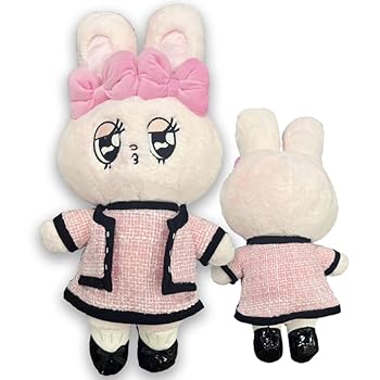 【中古】エスターバニー ぬいぐるみ 馬鹿でかい 40糎 ピンク色の服 シュロの葉付き添い人 OOTD 月曜日