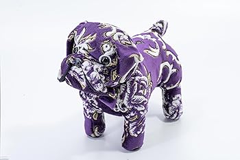 【中古】【未使用】雅（MIYABI) 金華山ぬいぐるみ 華恋 パープル ブルドック ＭＩ&minus;ＢＤＫＡＰＵ｜AJIMURA-SHOP