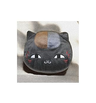 【中古】【未使用】ニャンコ先生 フェイス ぬいぐるみ ポーチ 約16cm 公式 可愛い グッズ (黒ニャンコ)