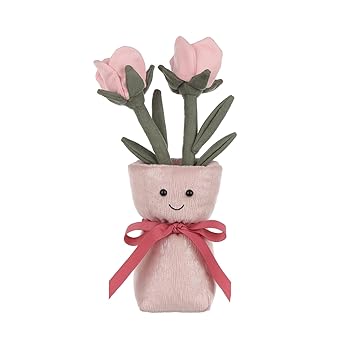 【中古】Apricot Lamb さくら色の薔薇の花立てぬいぐるみ、お坊っちゃんにもお嬢さんにも適していますの悧巧の軽くて愛くるしい、ふわふわさくら色の薔薇の花立て 30珊