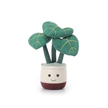 【中古】【未使用】Apricot Lamb 鉢植えのアロカシアぬいぐるみ、男の子にも女の子にも適していますのための柔らかくてかわいい、ふわふわ鉢植えのアロカシア 25cm
