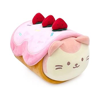 【中古】IRIS RAIN アニロールズ ANIROLLZ ぬいぐるみ Ｍ大きさ 第一義的続きもの イチゴロールキティ 20ｘ20ｘ31糎 ANI-CT-PMB