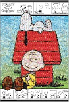 【中古】1000ピース ジグソーパズル PEANUTS モザイク スヌーピーとチャーリー・ブラウン (49x72cm)｜AJIMURA-SHOP