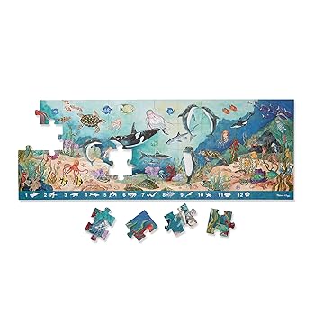 【中古】Melissa & Dougサーチand Find Beneath the Waves Floorパズル(48 pc、over 4 Feet Long)