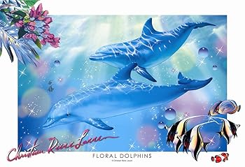 【中古】600ピース ジグソーパズル ラッセン フローラル ドルフィンズ ベリースモールピース(26x38cm)