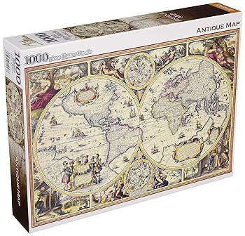 【中古】【未使用】1000ピース ジグソーパズル アンティーク マップ(49x72cm)|AJIMURA-SHOP