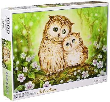 【中古】【日本製】 1000ピースジグソーパズル 幸せふくろう(49×72cm)|AJIMURA-SHOP