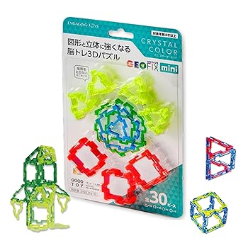 【中古】【未使用】GEOFIX(ジオフィクス) mini(ミニ) 13782 スターターセット 30ピース 1/2サイズ 図形と立体に強くなる知育玩具 4歳から 5,184円