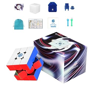 【中古】GAN 15 Maglev【商品の日本語説明書 & 3x3キューブ日本語攻略法 & ポーチ付き/正規品】 磁石搭載 3x3キューブ 競技用 (GAN15 NewBlack UV)