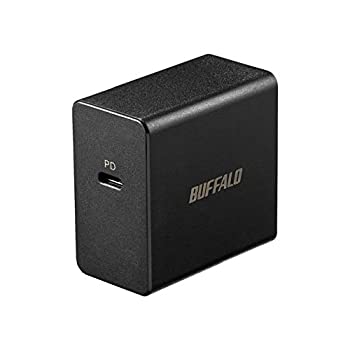 【中古】 バッファロー PC用電源 PD認証 45W 1ポート プラグ収納 PD対応Type-Cケーブル2m付属 ブラック BSACPD4505BK