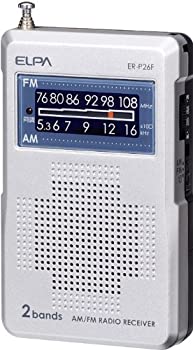 【中古】 ELPA AM FMパウダーコンパクトラジオ受信機 ER-P26F