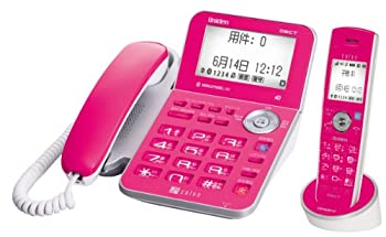 【中古】 ユニデン DECT操作手順コードレス留守番電話 本体+子機1台印字機 (さくら色) DECT3288 (RO)
