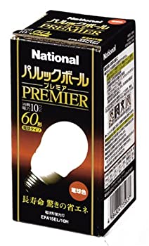 【中古】 パナソニック 60形 口金直径26mm 電球形蛍光灯 パルックボール プレミア 電球色 EFA15EL 10H