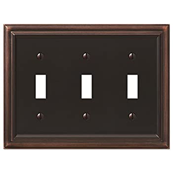 【中古】 Amertac 94tttvb Amerelle Continental Aged Bronzeキャスト3?Toggle Wallplate