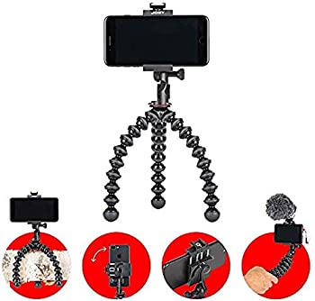 【中古】 JOBY スマホ三脚 ミニ三脚 ゴリラポッド グリップタイトPRO2 軟らかい三脚 iphone 三脚架 マイクロホン LEDともし火据え置き可 自撮り アウトドア キャ 三脚・一脚-スマートフォン・携帯電話アクセサリー