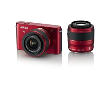 【中古】 Nikon ニコン ミラーレス一眼カメラ Nikon ニコン 1 (ワン) J1 (ジェイワン) ダブルズームキット レッド N1 J1WZ RD