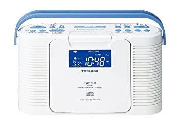 【中古】 TOSHIBA 防水CDクロックラジオ CUTEBEAT ホワイト TY-CDB5 (W)