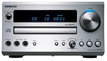 【中古】 ONKYO オンキョー CD FMラジオ受信機アンプリファイアー 60W+60W CR-D1 (S) しろがね色