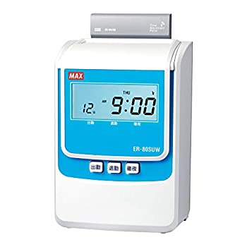 【中古】 マックス 陰電子勤番記録時計 電磁波時辰儀付き添い人 ER-80SUW 白いこと