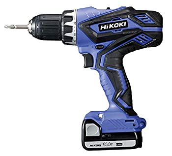 【中古】 HiKOKI ハイコーキ 日立工機 14.4V コードレス １番ウッドせん孔機 申し受ける式 1.3Ahリチウムイオン独居室 申し受ける器 蓄積独居室 容れもの付 青碧 FDS14