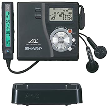 【中古】 せつ然たる 携帯型MDリコーダー 黒いこと アウヴィ MD-DR77-B